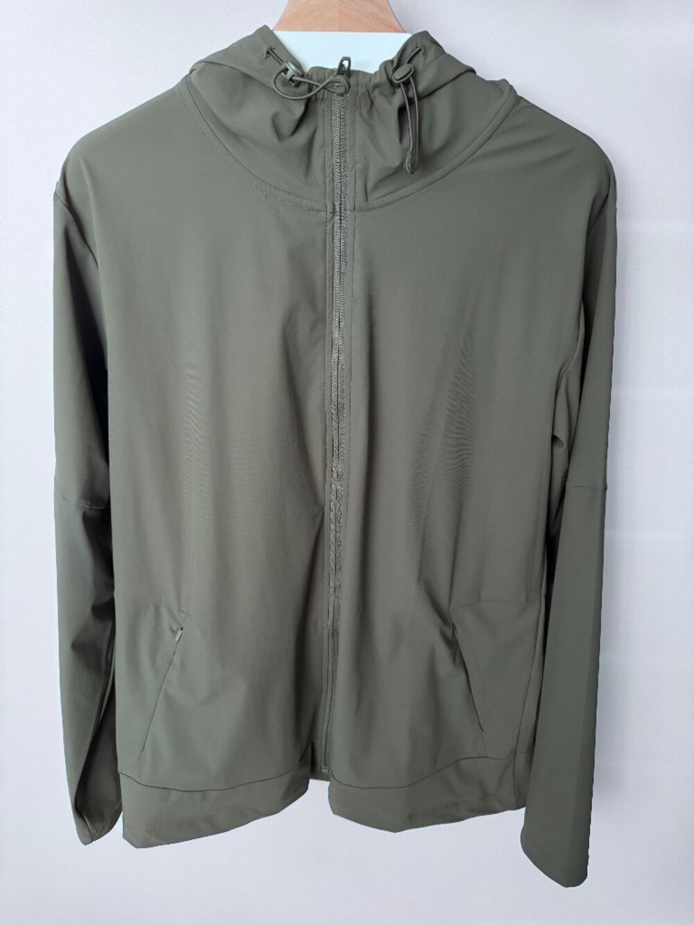 Cory Vines Lightweight Rain Jacket Men’s Small Olive Green Hooded Windbreaker